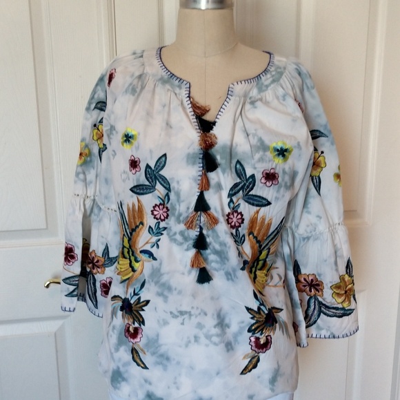 Chicos embroidered birds top  - Picture 2 of 8